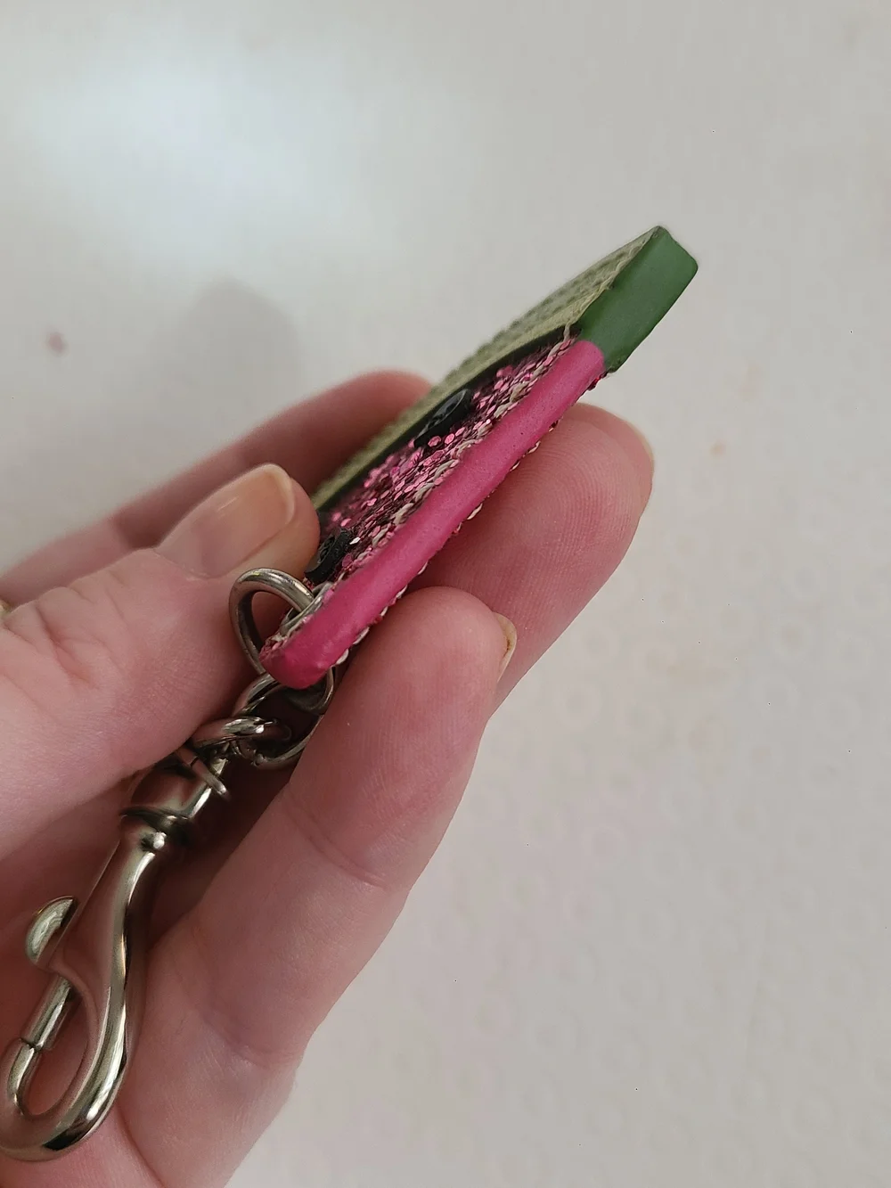 Rare Vintage Coach Watermelon Keychain - Pink and Green